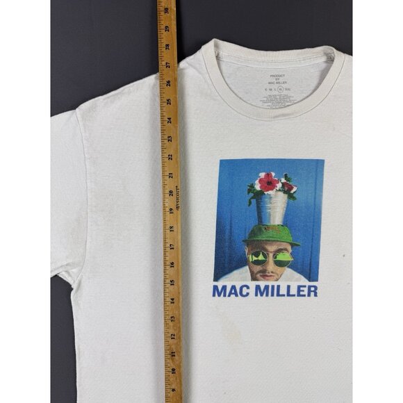 Mac Miller Hip Hop Rap Album Promo Tour Concert Flower White XL Shirt Streetwear - Picture 12 of 12